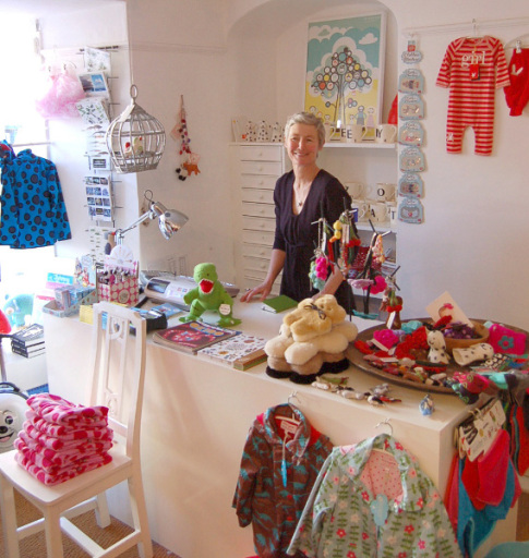 Julia at the Fowey shop