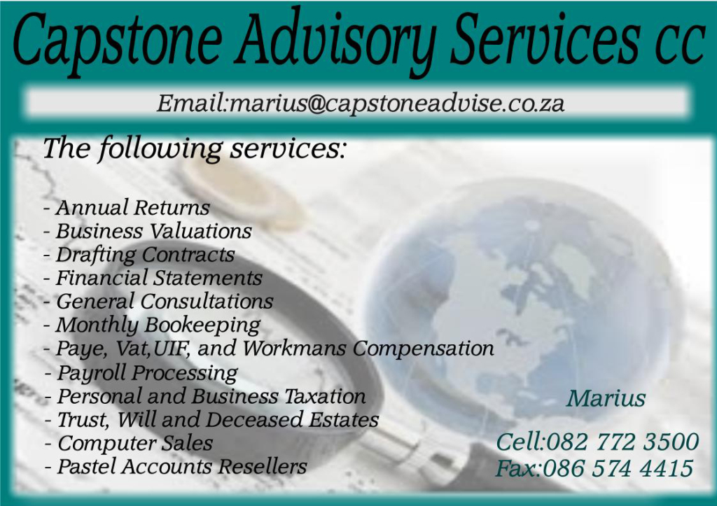 Capstone Advisory Services CC 20 Wit Kareeboom, Brackenfell, 7560