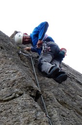 Lead climbing in the Lakes