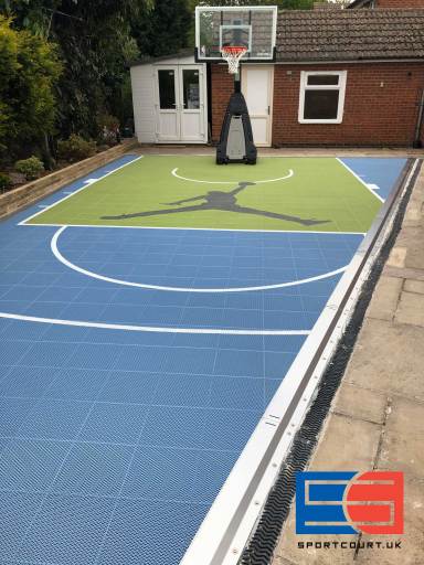A Sport Court small garden basketball court