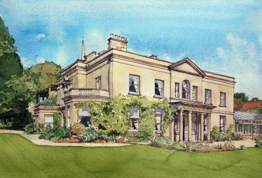 Portrait of Castle Hale,Painswick, Glos