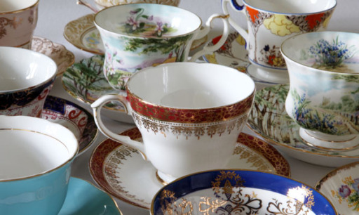 Vintage china cups and saucers