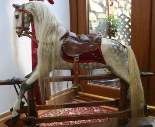 Antique FH Ayres Wooden Rocking Horse