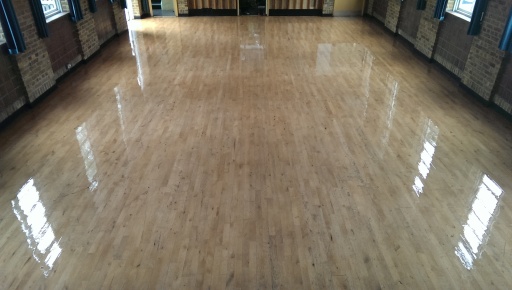 Deep clean service, Junckers HP Commercial floor lacquer