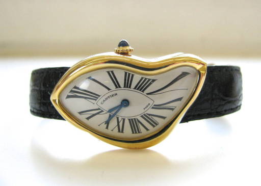 Cartier crash watch. serviced by wonkywatches