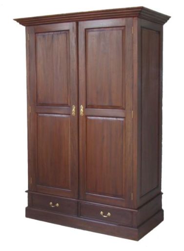 George III Style Mahogany Wardrobe