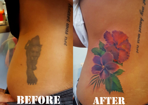 Tattoo cover up London Blue Lady Tattoo