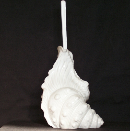 Handmade Ceramic Shell toilet brush holder
