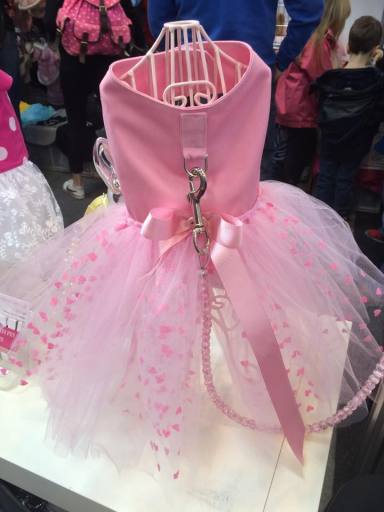 Pink Princess Dog Harness dress