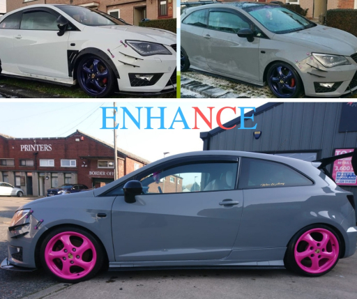 Full vehicle and alloy wheel colour change