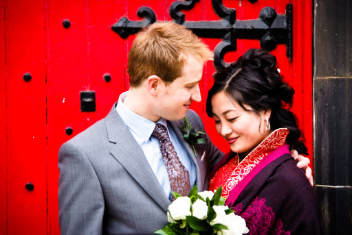 Free Range Photographic, wedding, photographer, Derbyshire, portrait, red door