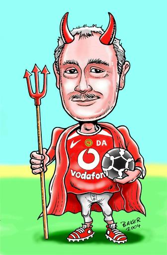 Caricature of Man Utd fan