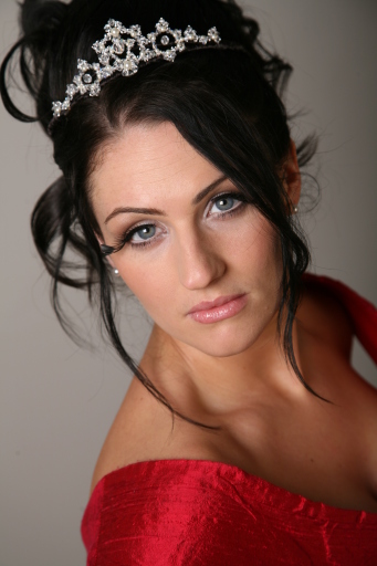 Tiara made with swarovski crystals finished with a camouflaged band.