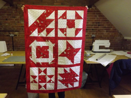 Quilt completed in beginners class