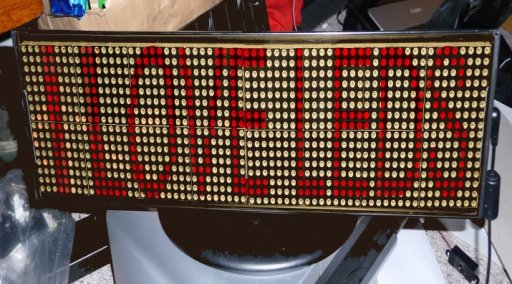ILoveLEDs Message/advertising/audio driven Display. 2048 LEDs, 2kDots!