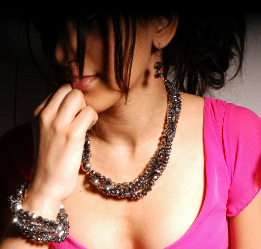 Necklace &amp; Bracelet - Swarovski crystal with magnetic clasp