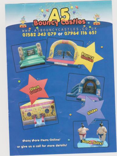 full range of bouncy castles sumo and slides