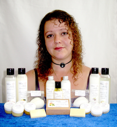 Danni with her 100% Natural Products