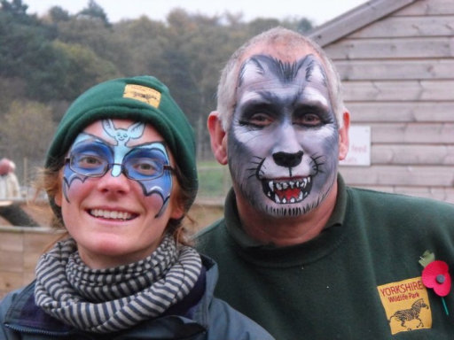Fanciful Faces does Halloween Face Painting at The Yorkshire Wildlife Park in Doncaster