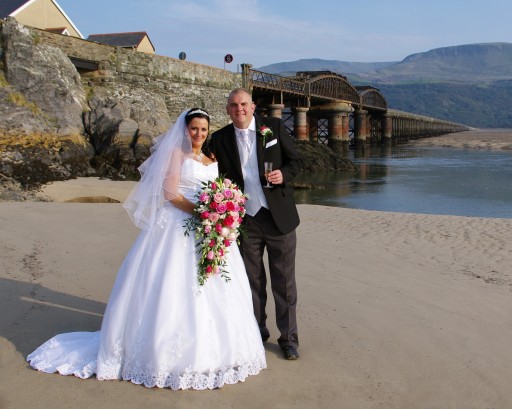 Adele &amp; Martin below Barmouth Bridge