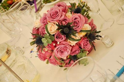 Bridal rose hand tied bouquet