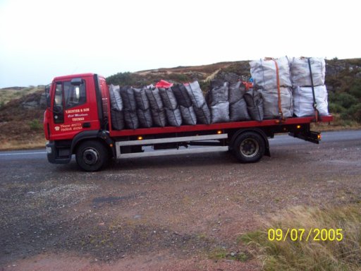 Full load heading to Melness in Sutherland