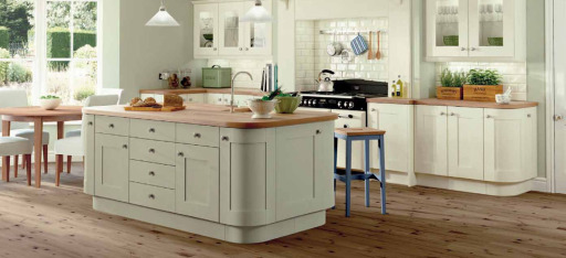 Rockforyt Ivory and Cranbrook Sage shaker kitchen