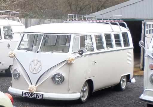 vw splitscreen campervan for wedding hire