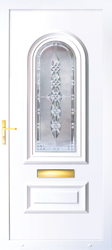 cheap pvc door high security white woodgrain and oak letterbox and handle