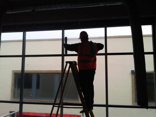 cleaning windows to give a new look