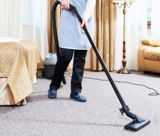 Pre-Vacuuming the bedroom