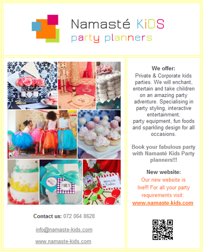 Namaste Kids Party Planners Johannesburg, 2000