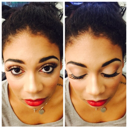 evening makeup, contour with bold lip