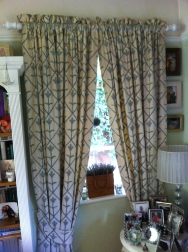fully lined curtains and tiebacks