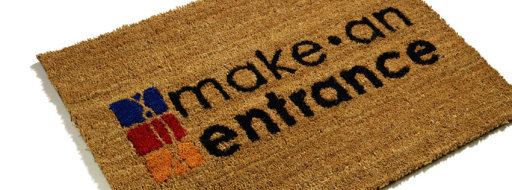 A Coir Logo Mat inlaid with our company logo. Call us on 020 88195869 and let us quote to make yours