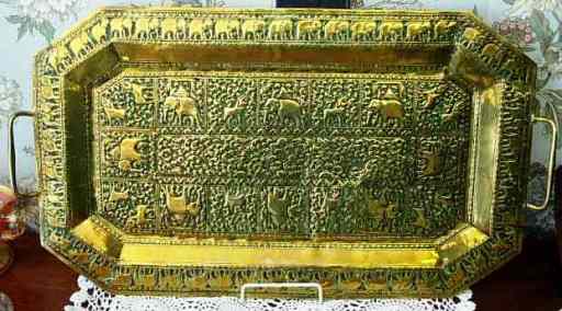 1920's Original Hand Crafted Indian Elephant Tray