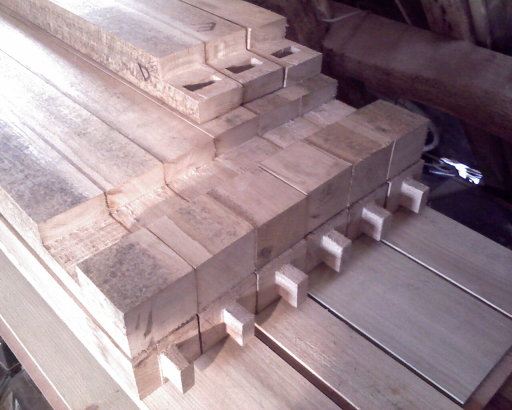 Hand made oak window
