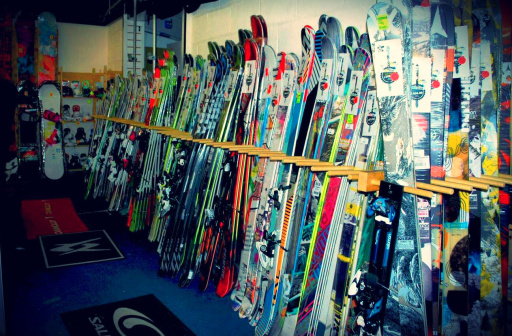 Alarge selection of skis