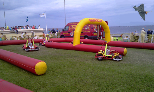 A GO-KART PARTY IN FULL SWING AT AIR SHOW
