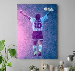 Argentina Diego Maradona Football Canvas Art