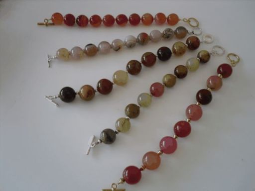 A range of jade bracelets