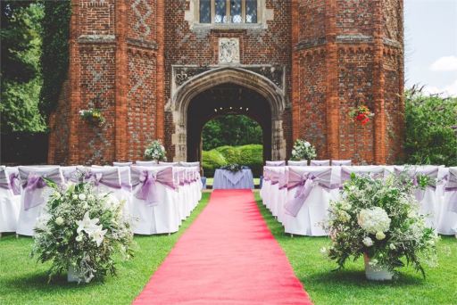 Outdoor Wedding Ceremony at Leez Priory