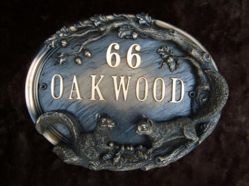 Squirrel House Plaque