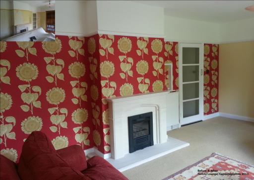An example of interior redecoration and paper hanging