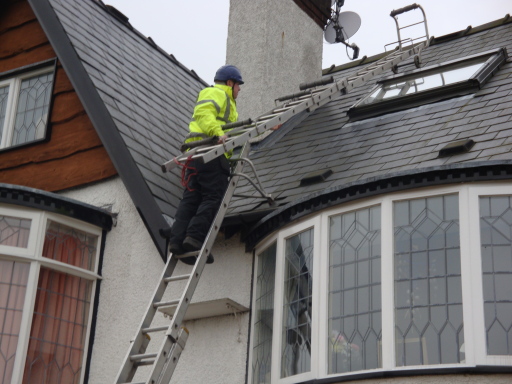putting the ladders up