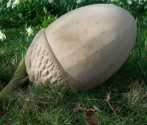Giant Stone Acorn Garden Sculpture