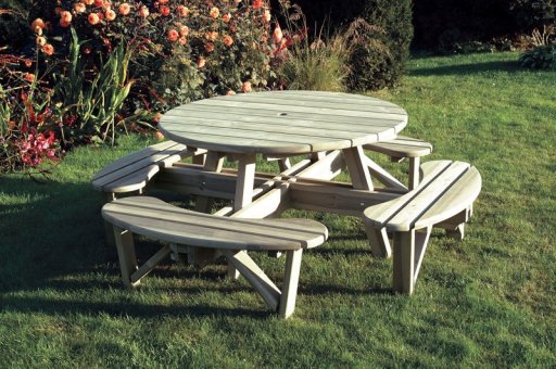 Round Garden Table