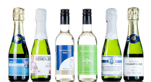 Personalised Small bottles of Wine and Champagne