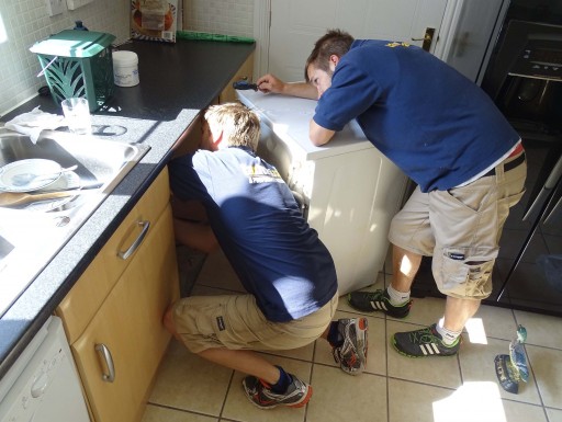installing a washing machine