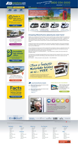 Your Motorhome hire experts, range of 2 to 7 berth motorhomes and camper vans to rent